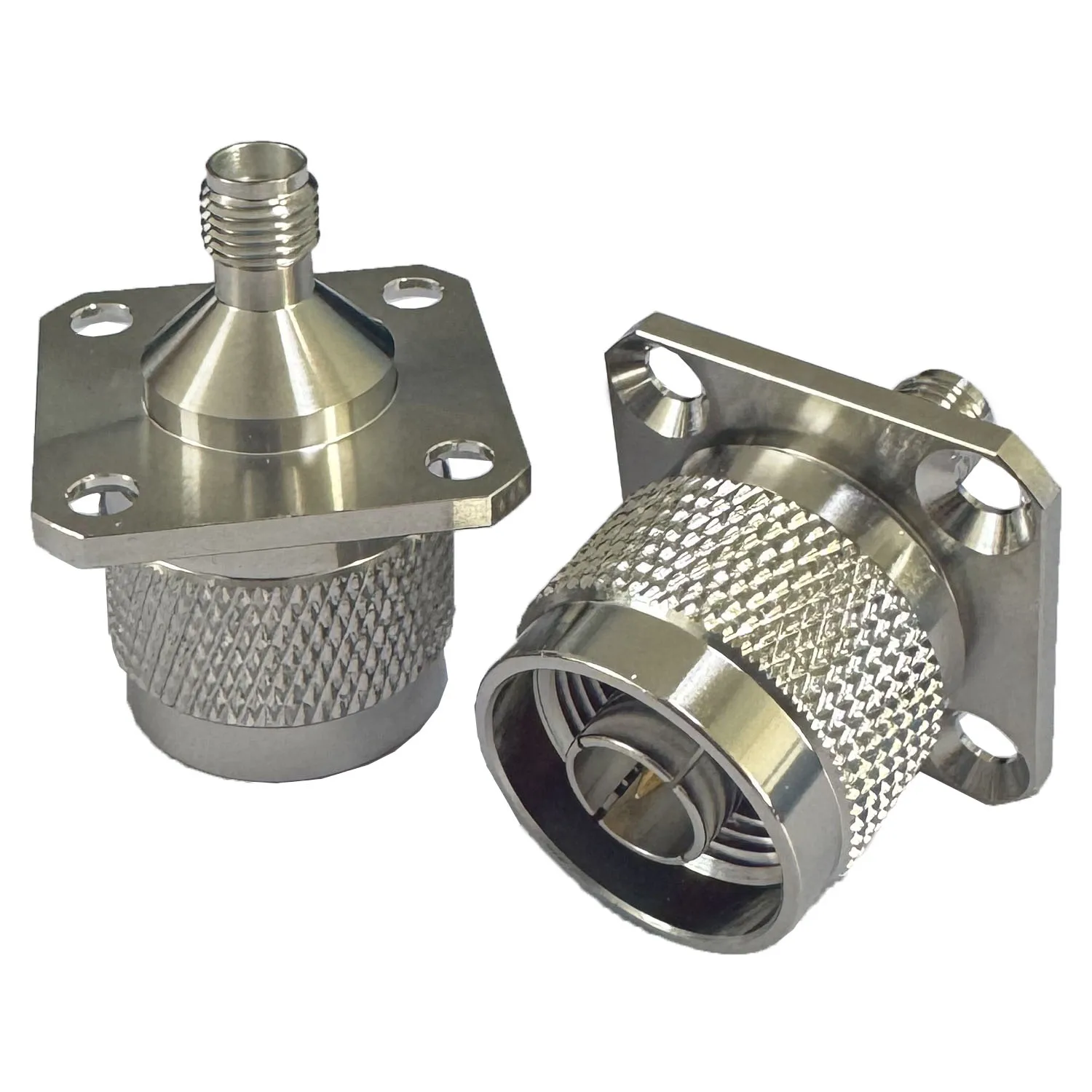 N/SMA-JKF Adapter Connector Copper N Male to SMA Female Flange Connector Adapter
