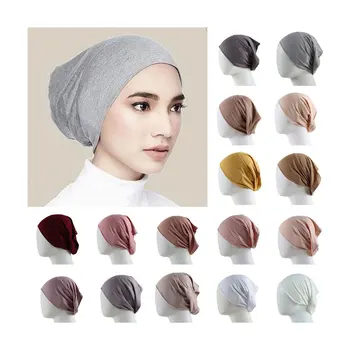 Inner Hijab Caps Wholesale Stretchy Cotton Jersey bonnet hijab For Muslim Women Under scarves