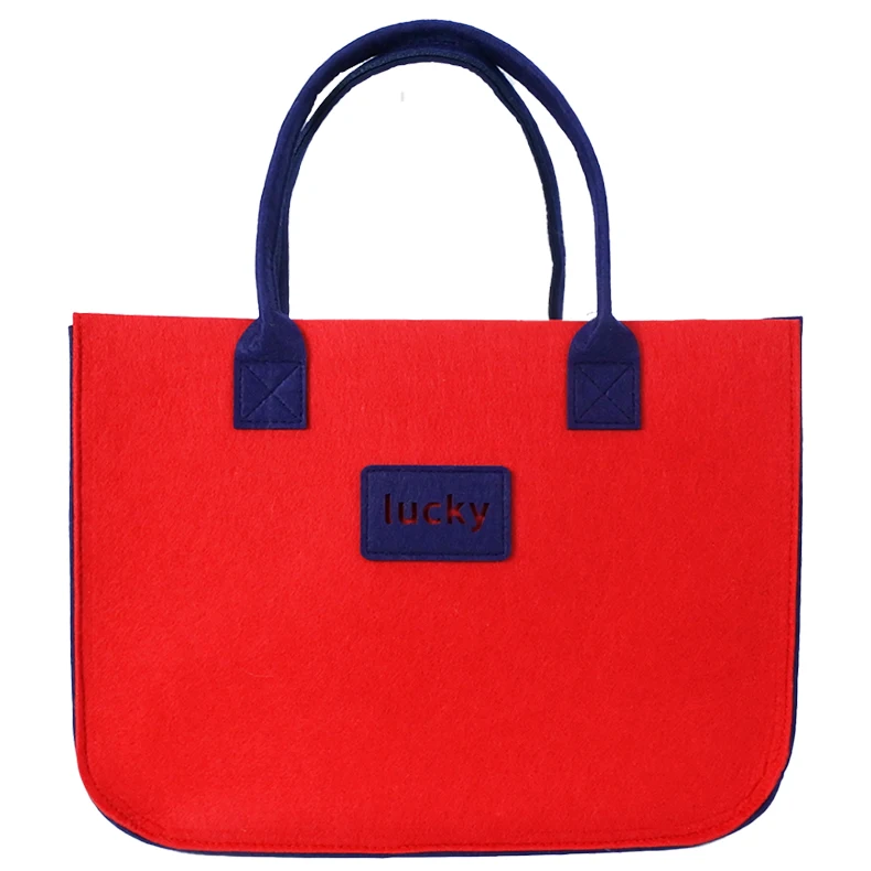 Large Lightweight Reusable Grocery Shopping Handbag Ladies Felt Tote Bag