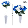 Blue and white roses