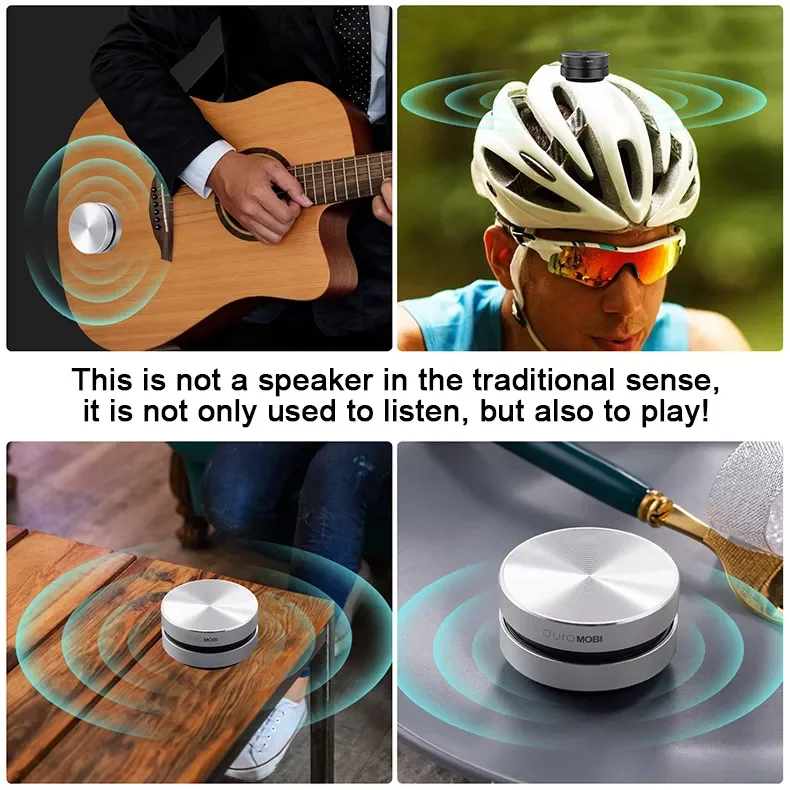 Turns Anything to Speaker Dura MOBI Portable Mini TWS Waterproof Wireless Speakers Metal Bone Conduction Speaker