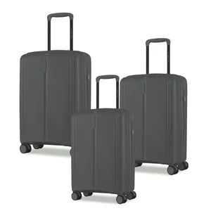 Wholesale 8-Wheeled PP Hard-Shell Maletas De Viaje Lightweight 3-Piece Business Travel Luggage Sets Modern & Simple Style