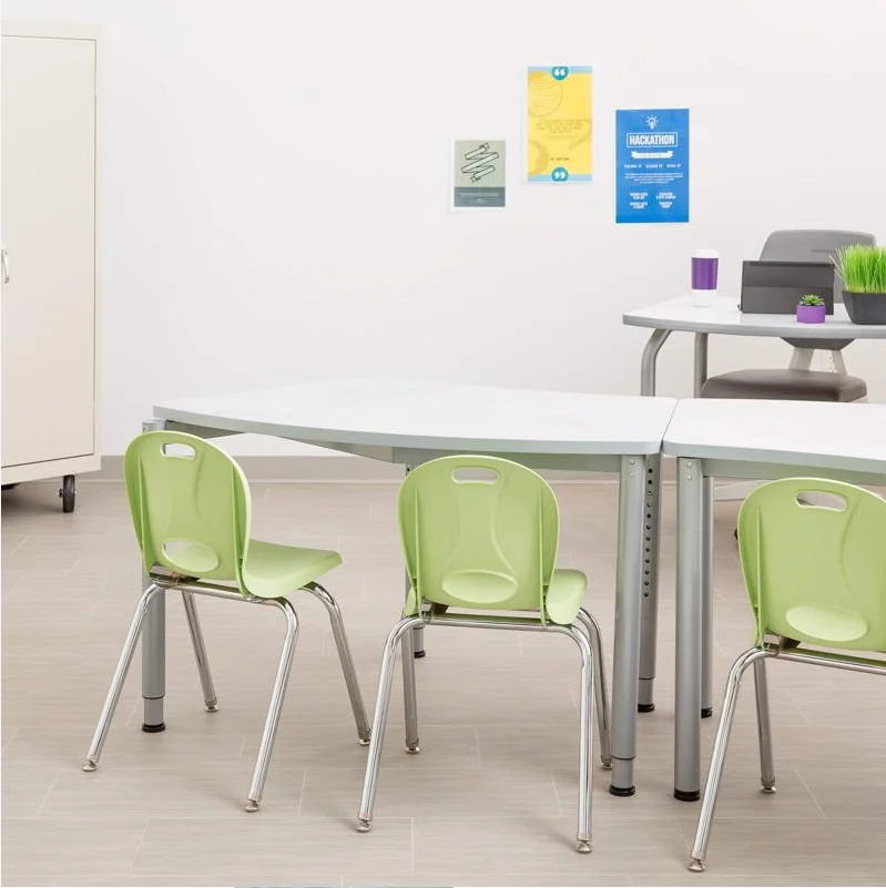 ZOIFUN University Modern Plastic Stackable School Chairs Classroom Furniture Structure Series 16" Seat Height School Chairs