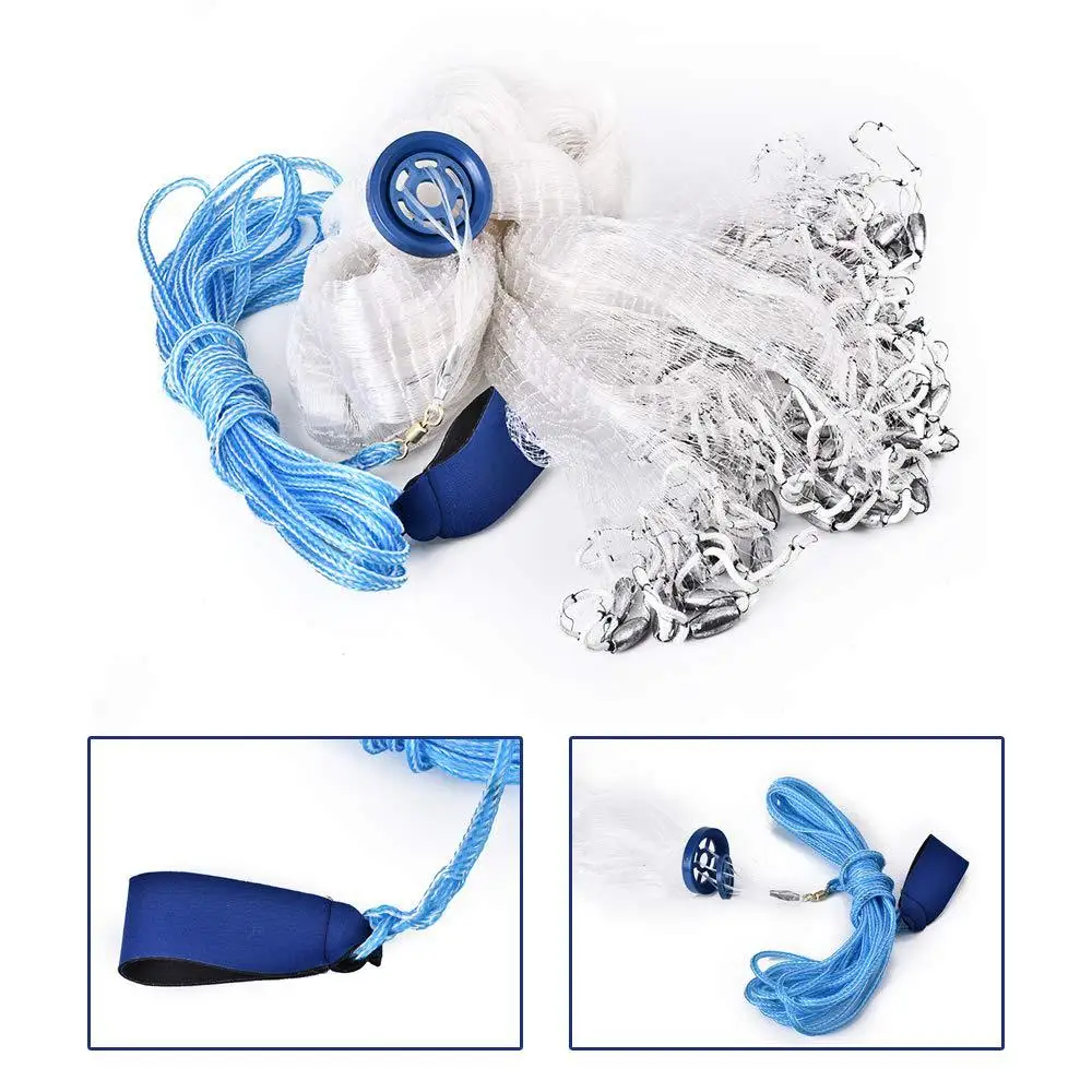 Hotsale Durable Using Fishing Cast Nets Nylon Hand Throwing Fishing Tackle