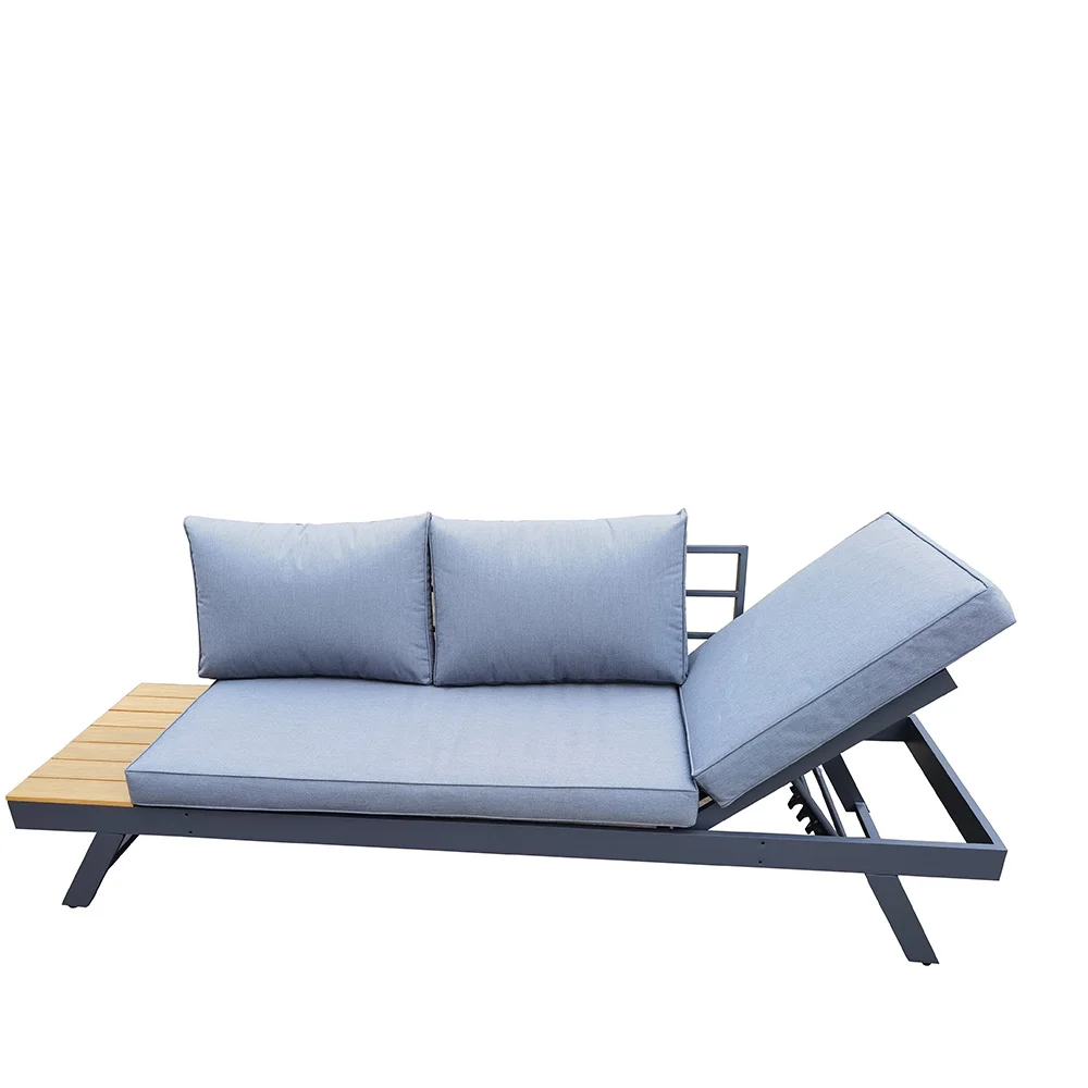 luxury outdoor aluminum Patio Furniture Hotel Swimming Pool Sunbed Garden Aluminum Chaises Lounge Chair