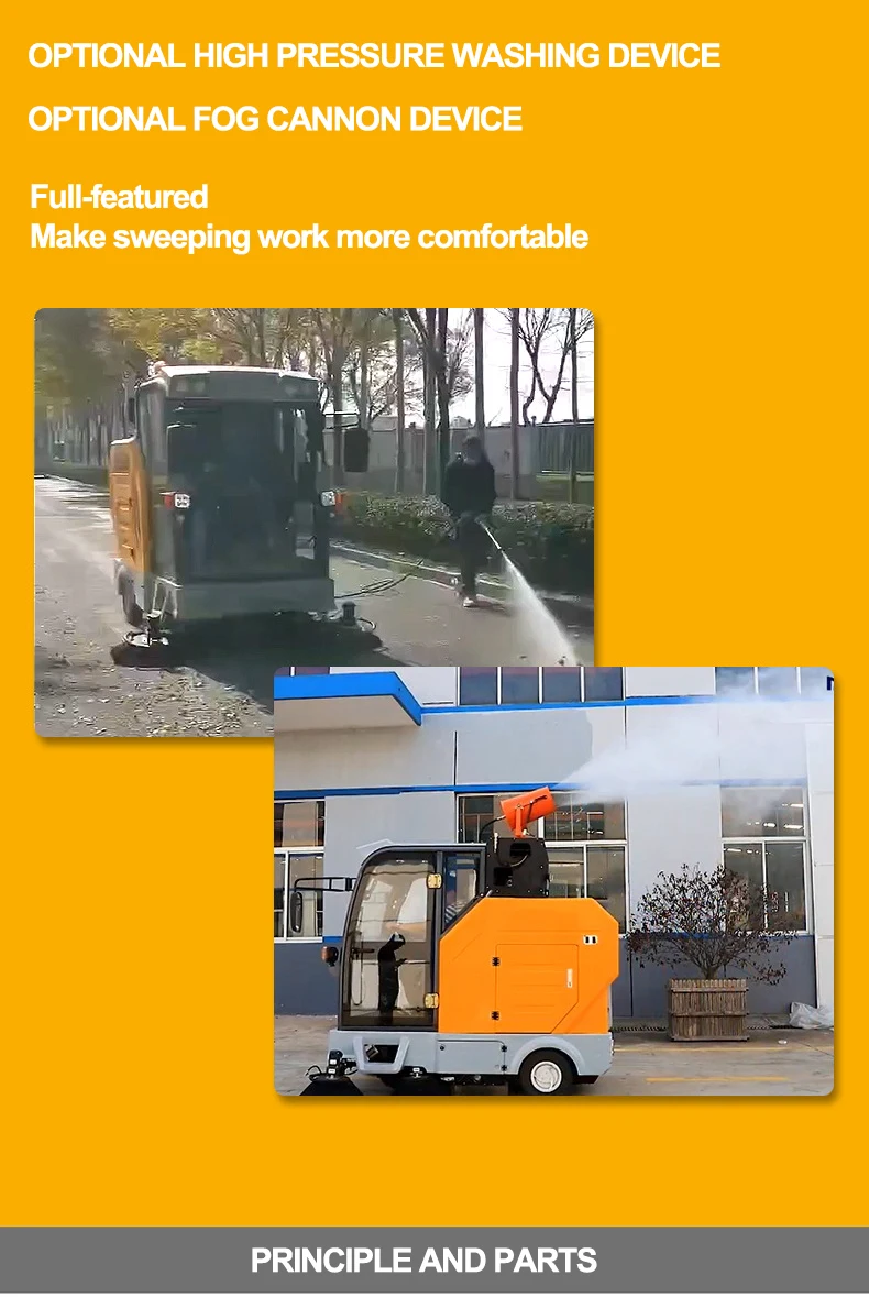 Ever Star Enclosed Ride On Floor Sweeper Vacuum Parking Lot Sweeper