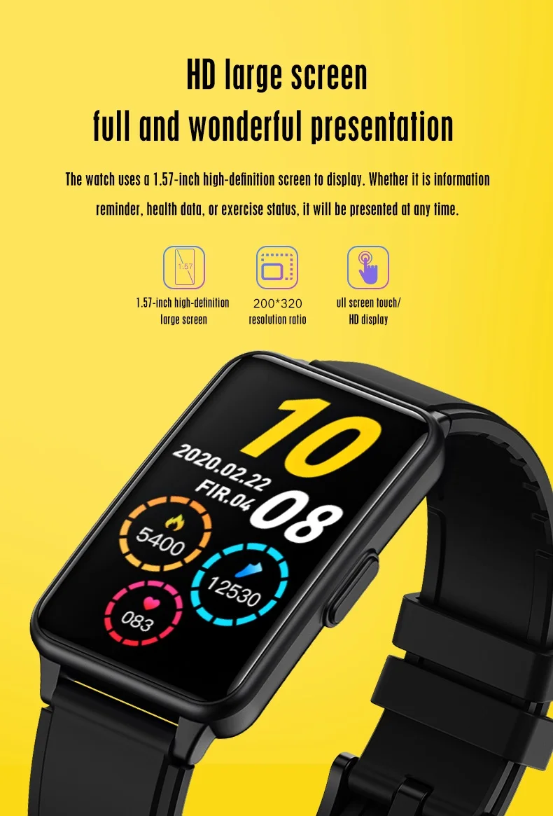 2022 New IP68 Waterproof Touch Screen Smart Watch Heart Rate Monitor Health Fitness Sport Reloj Inteligente Smartwatch P57 (3).JPG