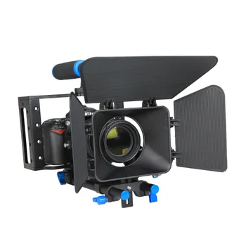 YELANGU Portable DSLR Mini Camera Cage Shoulder Mount Rig Kit C100 Contain Follow Focus Matte Box Support Universal Cameras detail image
