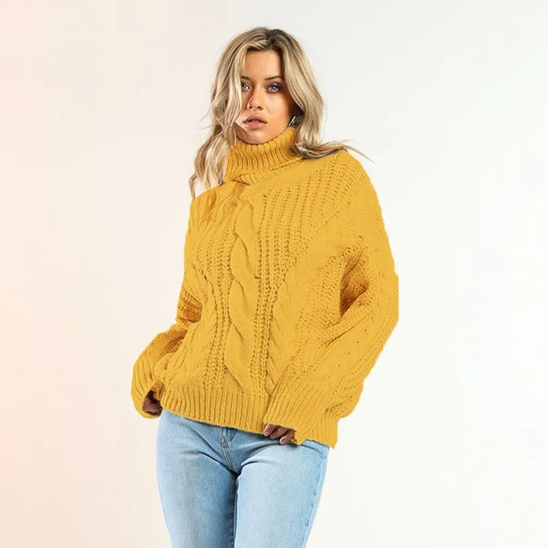 turtleneck lantern sleeve sweater
