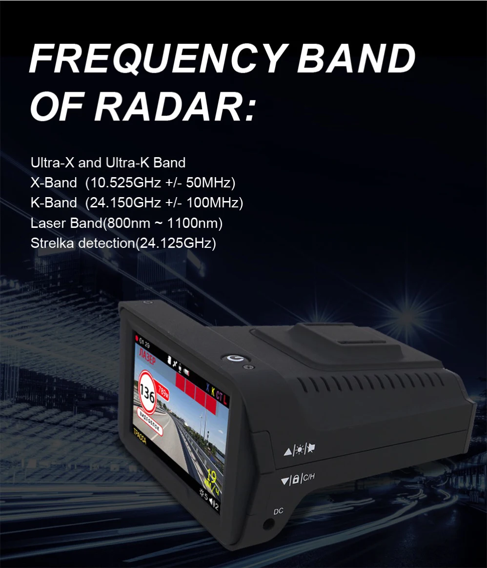 New Combo 3 IN1 Car DVR GPS Radar Detector Signature