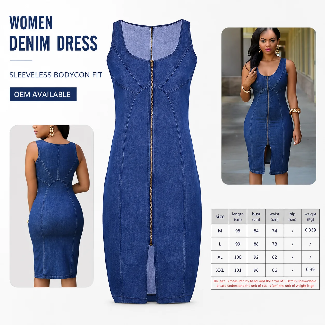 Elegant and Fashionable Strapless Solid Pattern Denim Mini Dress Special Washed for Office Ladies Natural Waistline Jean Dress