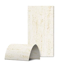 White Travertine Stone MCM Flooring Marble Flexible Ceramic Tiles Soft Ceramic Tile For Exterior  Wall Cladding And Flooring