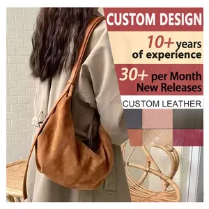 New Design Women Messenger Bag   Simple Suede Half Moon Crossbody Bag   Fashion Leisure Shoulder Bag for Women
