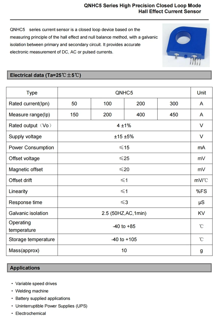 4-20mA Current Sensor Hall Effect Current Sensor DC 50A With - 24V Powered  Split Core Transformer 4-20mA Output, image size:750x1097
