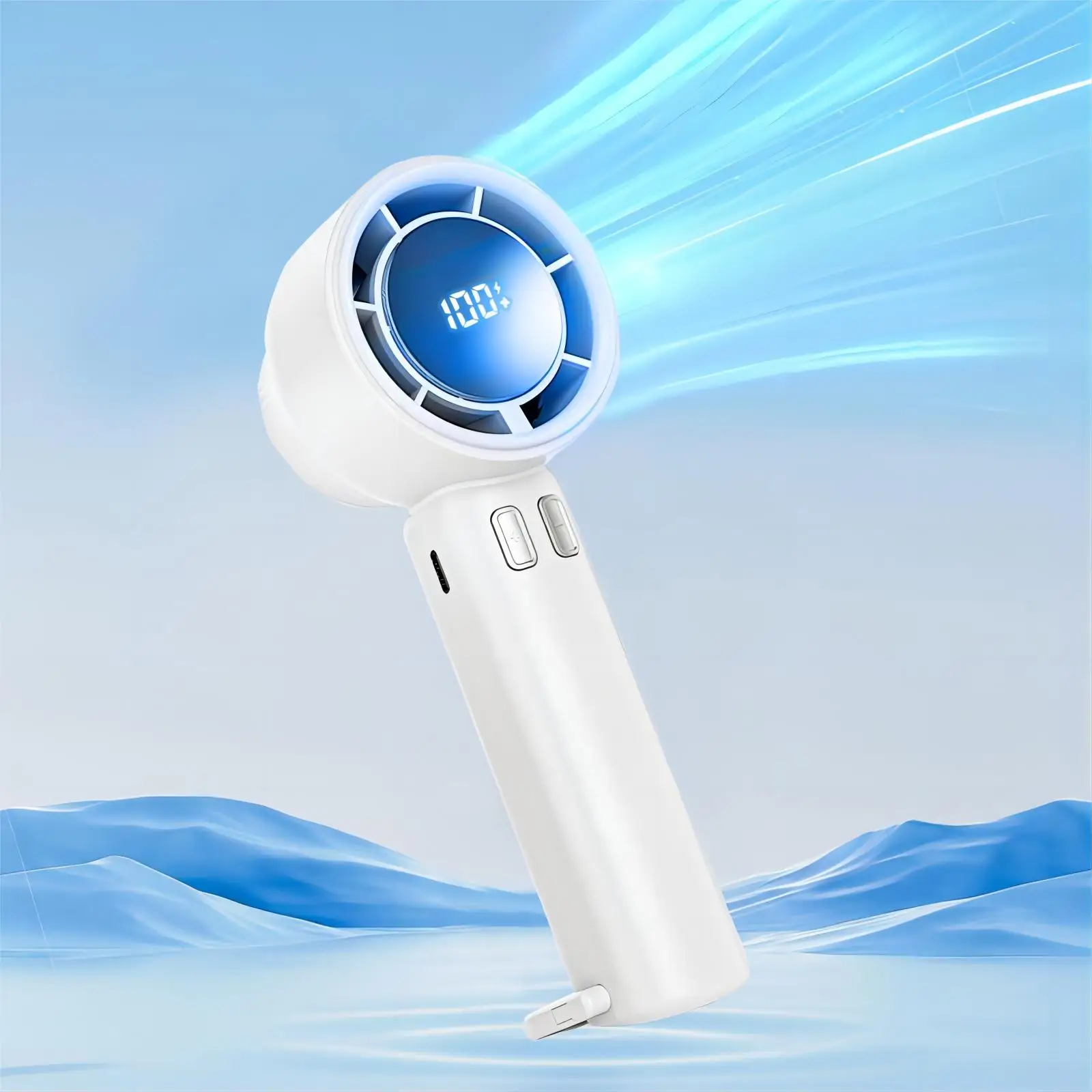 Led Display Handheld Fan, Portable, 3.7 V, USB - detail 4
