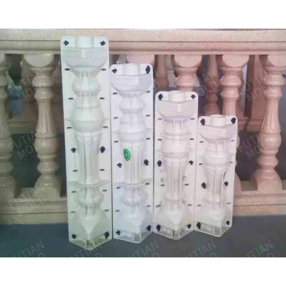 Concrete Baluster Mould Precast Baluster Rail Concrete Mold Plastic Precast Outer Concrete Cement Balcony Baluster Mold for Sale