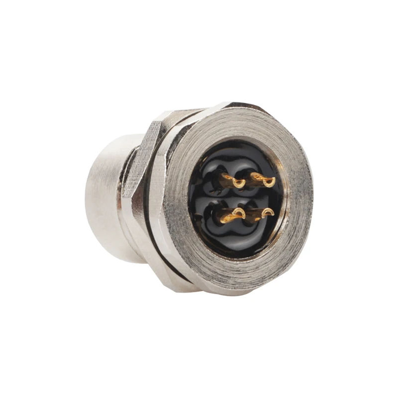 Clip Fast Screw Connector M12 2P 4P 10P Wiring 0.2m Coding Waterproof RJ45 Ethernet 8P PCB Cable
