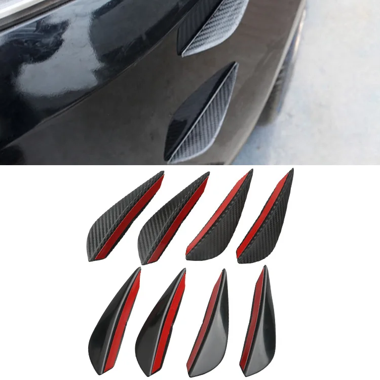 Kit 6 Pezzi Minigonne Paraurti Auto – Effetto Carbonio, Universale, 3 Misure, Adesivo