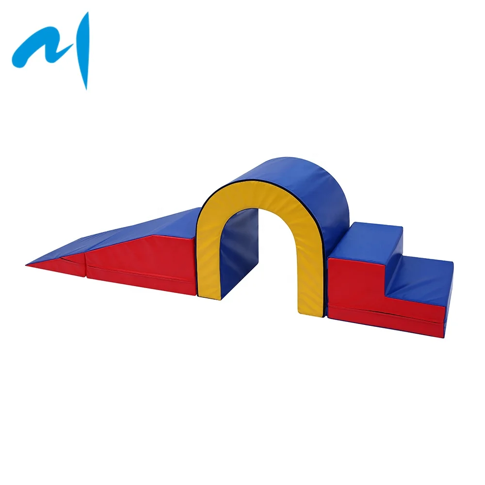 Большая мягкая игровая горка и ступени для детей в помещении Альпинизм игровое оборудование для спортзала