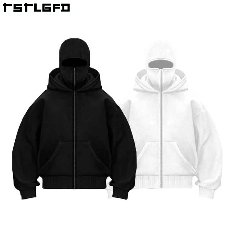 Custom Embroidery Printing Logo Heavyweight Balaclava Hoodie