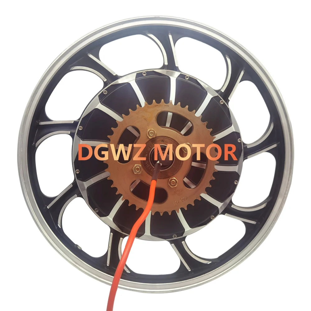 17 Inch 48V 60V 1000W 1500W Brushless Gearless Aluminum Alloy Electric  Motorcycle Bicycle Hub Motor With Drum Brake and Sprocket