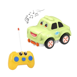 EPT NEW Arrive Musical Toy Rc Car Rechargeable Battery Cartoon Rubber Remote Control Car With Light