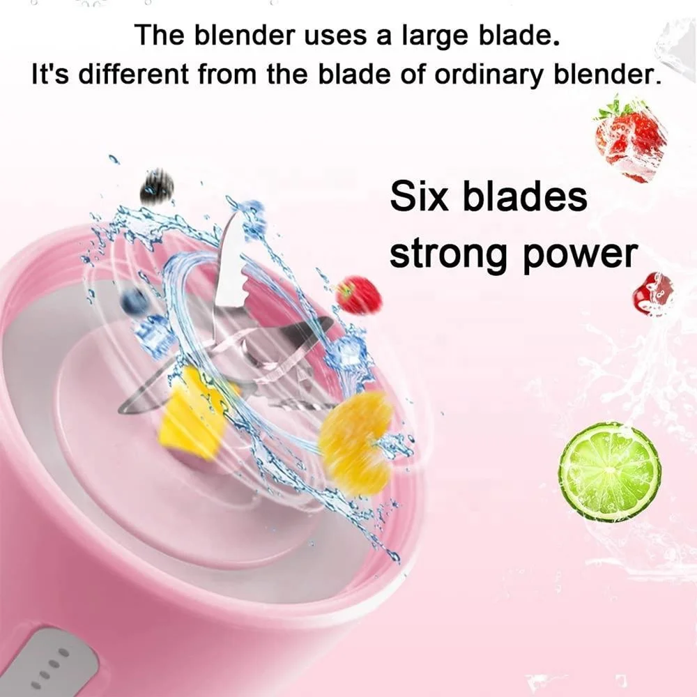 New Design Licuadora Juice Blender Portable Rechargeable Fruit Smoothie Usb Fruit Juicer Mixer Personnel Blenders