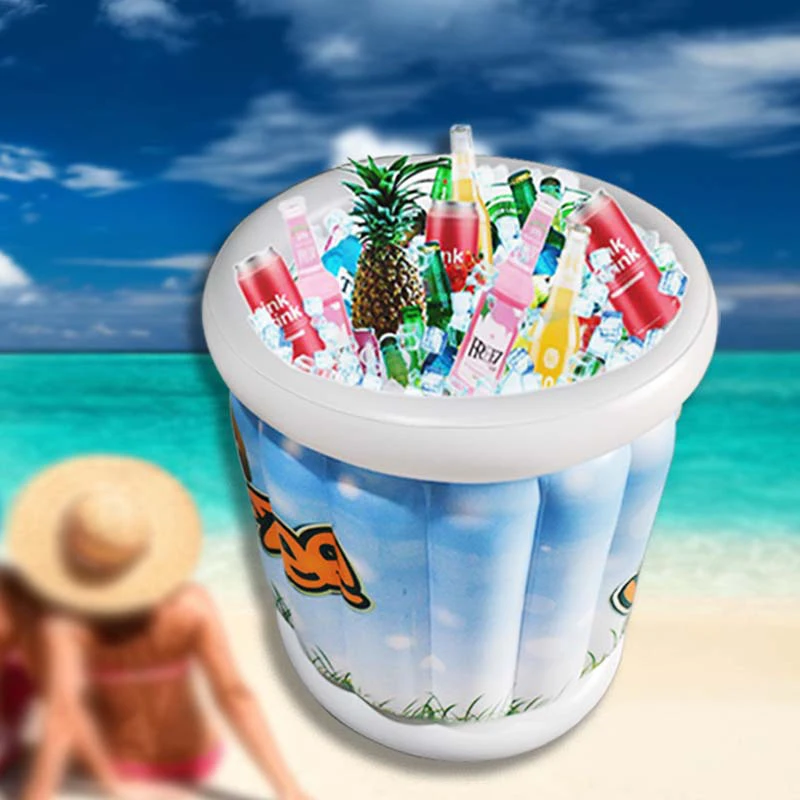 Sq177 Outdoor Air Inflatable Ice Bucket Pvc Bottle Shape Inflatable Ice Bucket Summer Party