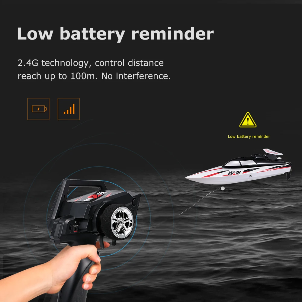 Popular HOSHI WLtoys WL912-A 2.4G RC Racing Boat 35KM/H High Speed RC Boat 390 Motor Capsize Protection Remote Control Toys Gift