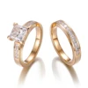 10K yellow gold lab diamond ring