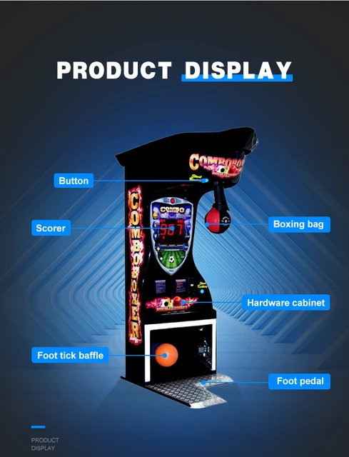 Kalkomat Boxer Boxing Machine Arcade Game - Combo Boxer -Black - DBA