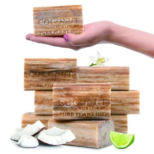 OEM Coconut Soap Cleansing Exfoliation Moisturizes Nourishes Body Face Long-lasting Essential Oil Organic Shea Butter Body Soap