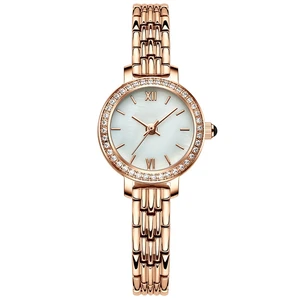 Factory Stock Ladies Stainless Steel Waterproof Quartz Watch with Diamonds Luxury Fashion Japanese Movement Girls Watch