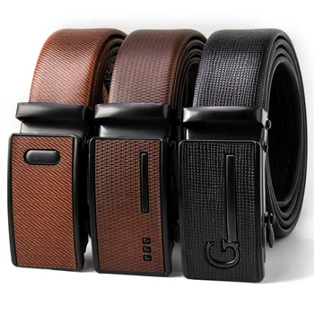 Hotsale Adjustable Western Ratchet Belt Strong Casual Jeans men's gift black belt fashion business automatic Buckle Belt