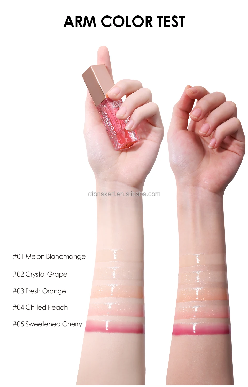 O.TWO.O New Launch Long Lasting Moisturizing Brighten Lip Oil Smooth Glitter Texture cruelty free 100% vegan Lip gloss