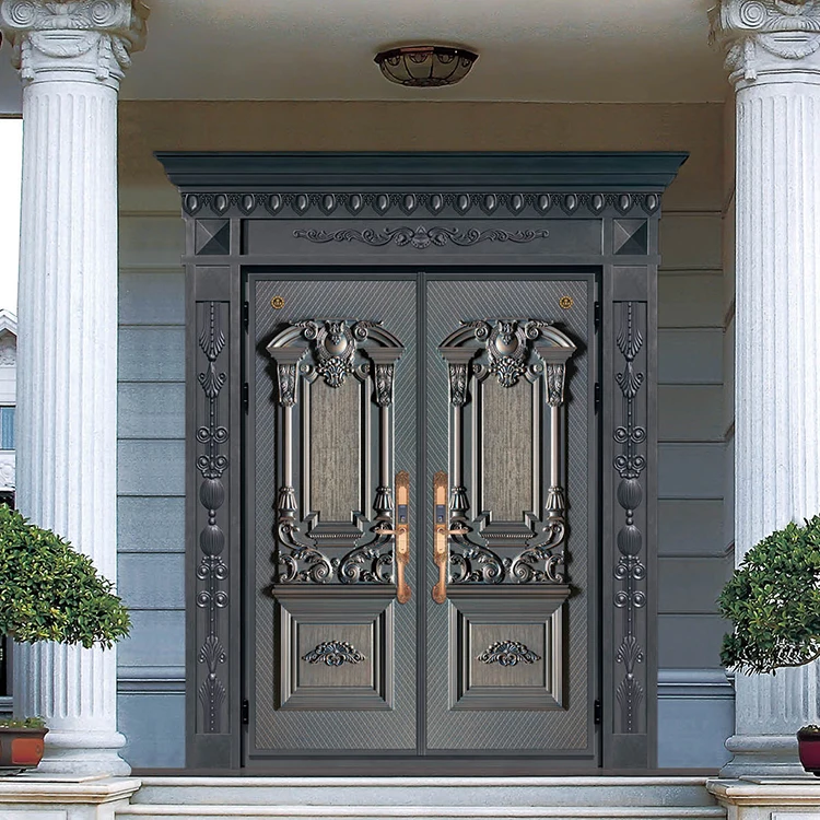 Smart design bullet proof cast aluminum main entrance security doors