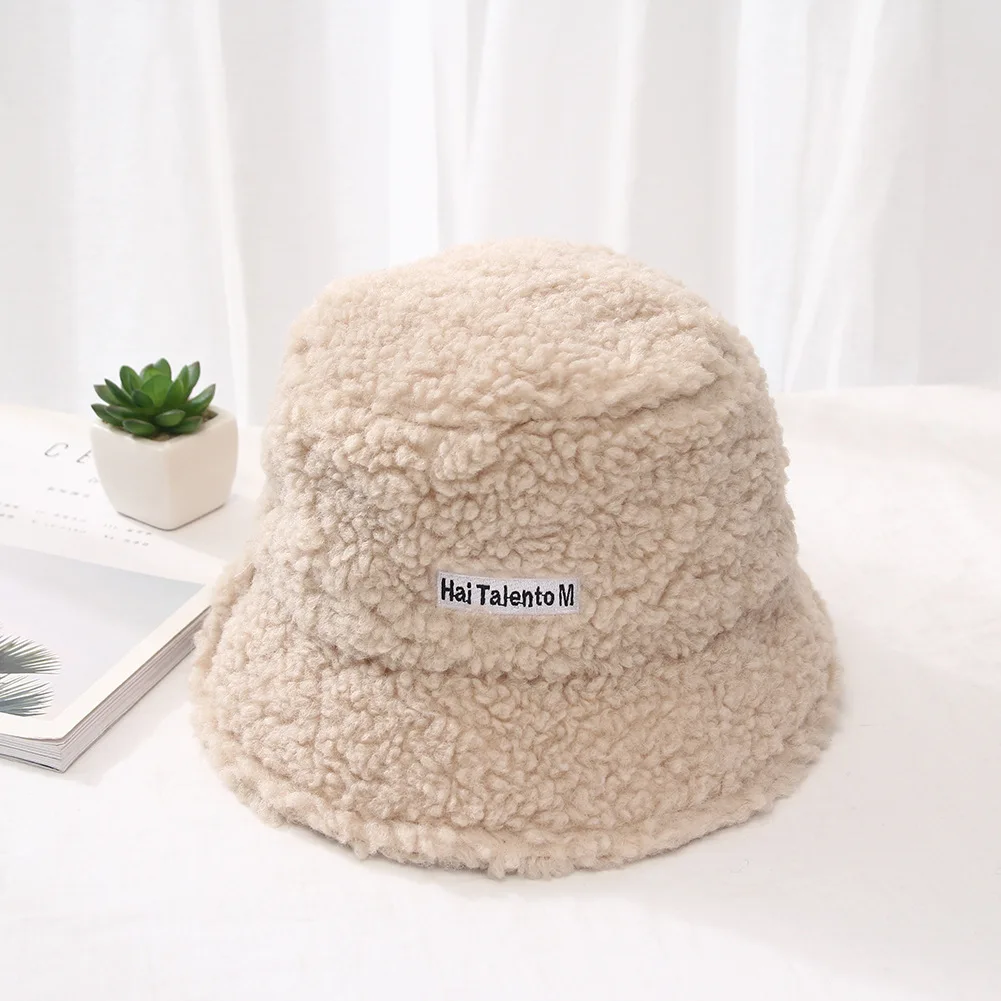 Fur,Brim Hat,Flat Brim Bucket Hat 