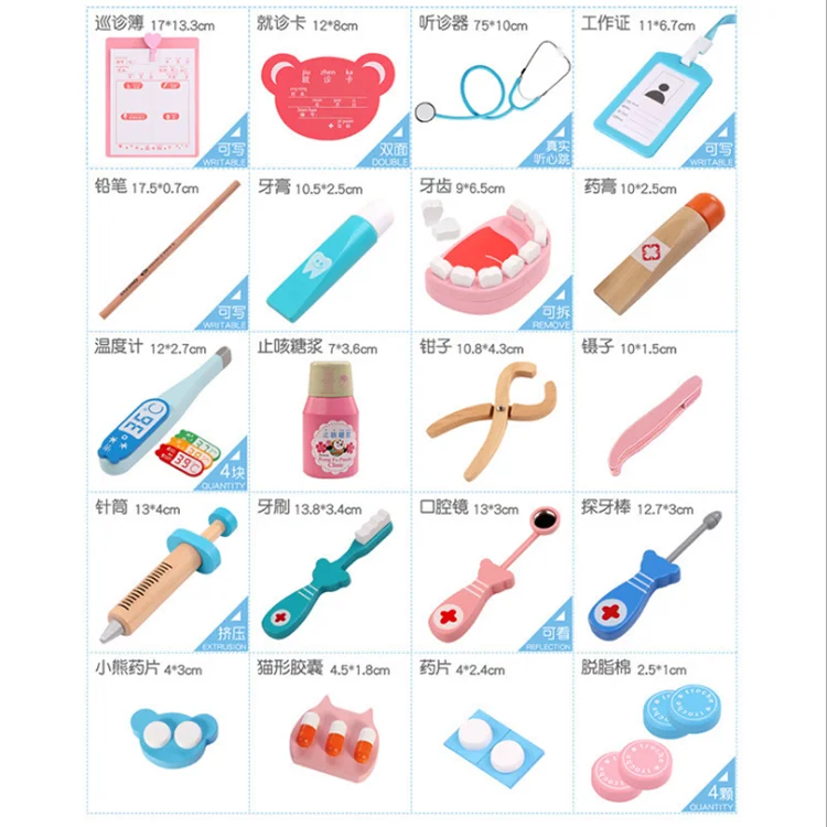 Деревянный комплект для ролевых игр «сделай сам» имитация набор дантиста