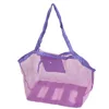 Pink mesh with purple ribbon
