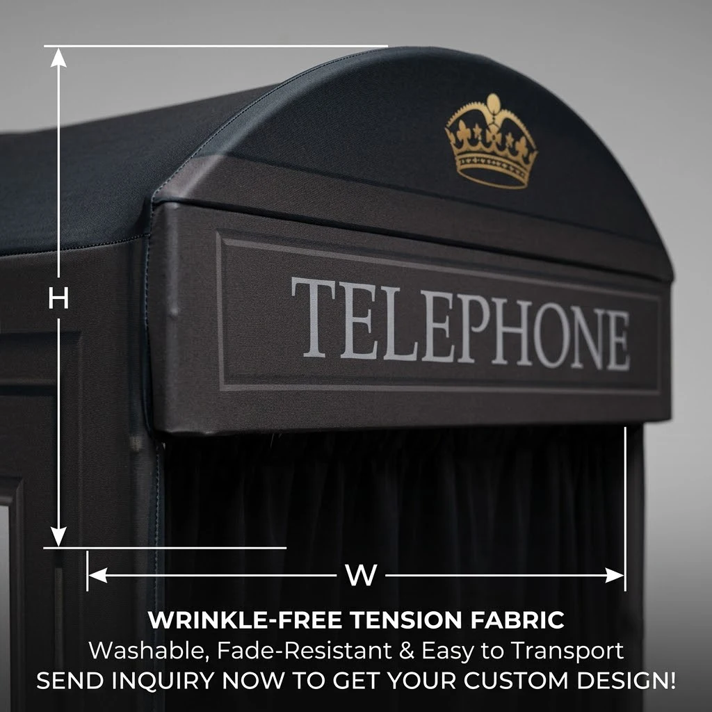 Portable Folding Wedding Photo Booth, Vintage Metal Frame London Telephone Box Cell Backdrop Enclosure for Event Rental H6e4d485985a849048a4a9be8827b10b1F
