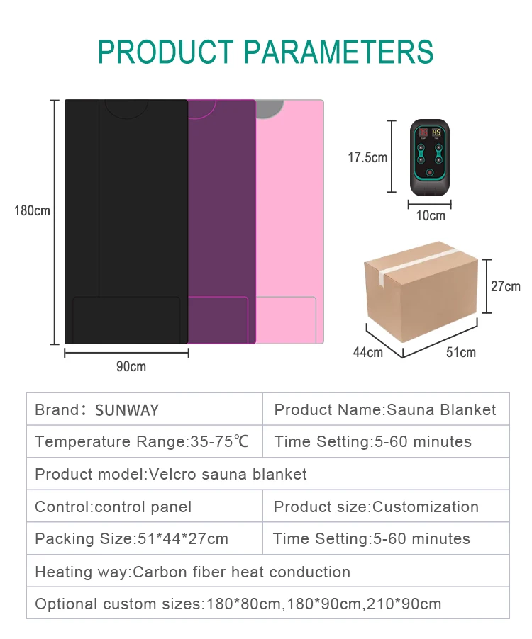 Sauna Infared Magic Tape Blanket Slimming Sauna Blanket Far Infrared