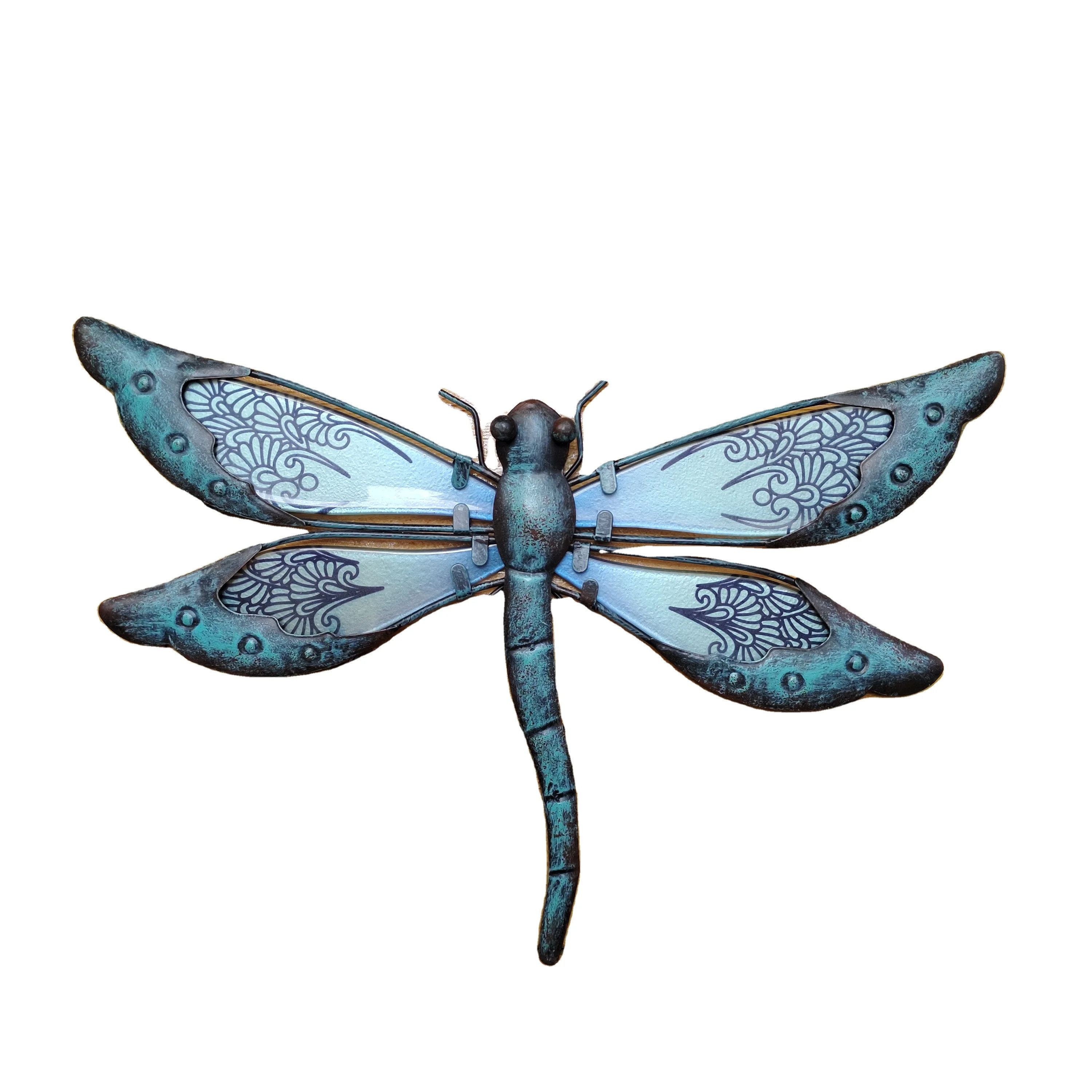 Painting 14 Inch Beautiful Dragonfly Wall Art Home Metal Wall  Hanging