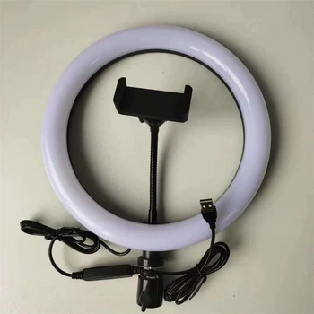10 Inch Cell Phone Led Lamp Camera Selfie Ringlight Holder Fill Ring Light Without Tripod Sta detail image