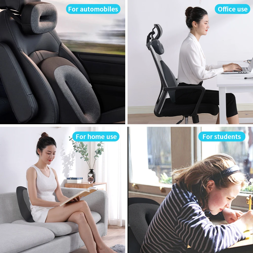 Mulituse Lumbar Support Pillow Antimit Space Memory Foam Car Lower
