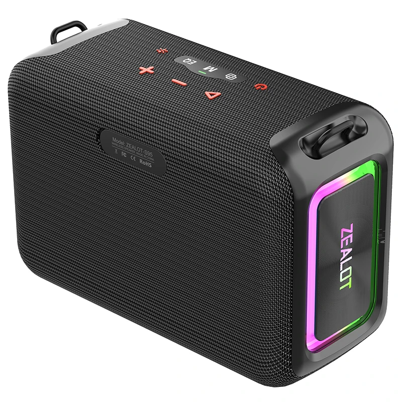 ZEALOT S95 Portable Wireless RGB Speaker - 120W Power Bank