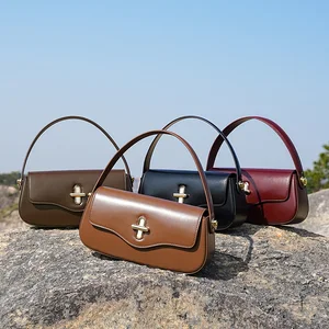 High Quality Women's Genuine Leather Handheld Square Bag Luxury Design with Durable Features Custom Wholesale