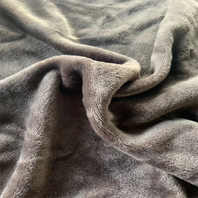 Recycled polyester fabric fleece flannel plush fabric for blanket