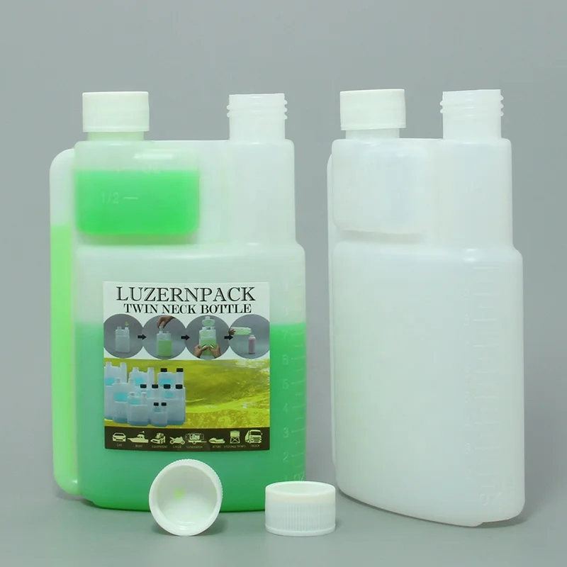 10 oz 300ml HDPE Dual Chamber Plastic Standard Squeeze Bottle for Dosing WHISKY or BRANDY