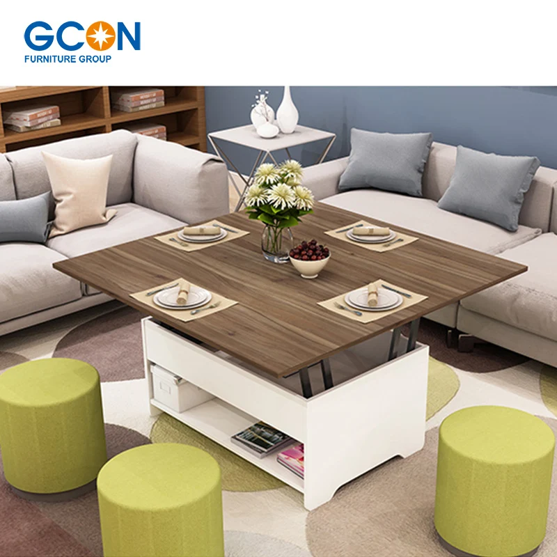 Space Saving Hotel Coffee Table Foldable Dinning Table Furniture