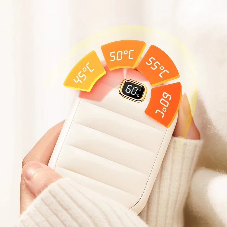 Power Bank USB Scaldamani Ricaricabile USB 10000 MAh - Power Bank Portatile Con 3 Livelli Di Calore - Per Sport Esterni Regalo Inverno Sport